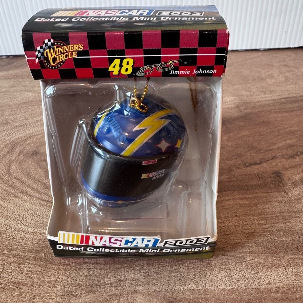 2003 Jimmie Johnson Miniature Race Helmet Christmas Ornament #48 NASCAR Trevor